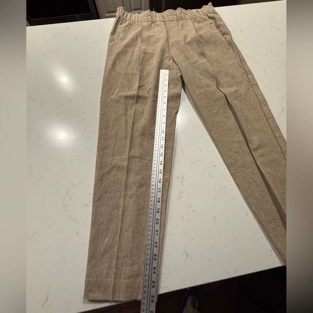 Brunello Cucinelli Neutral Beige Linen Pants - Picture 8 of 12